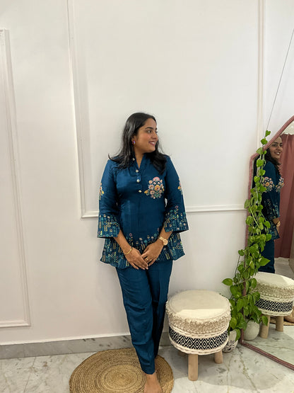 Blue Baghicha Co-ord Set