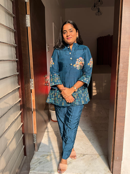 Blue Baghicha Co-ord Set