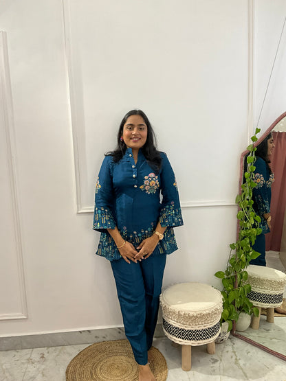Blue Baghicha Co-ord Set