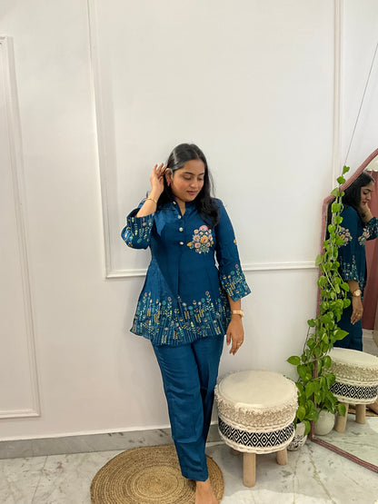 Blue Baghicha Co-ord Set