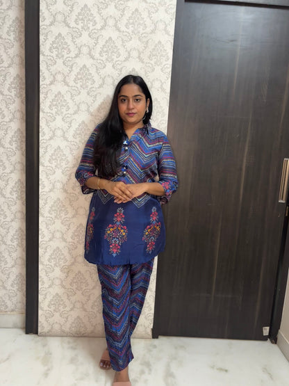 Blue Guldastan Co-ord Set