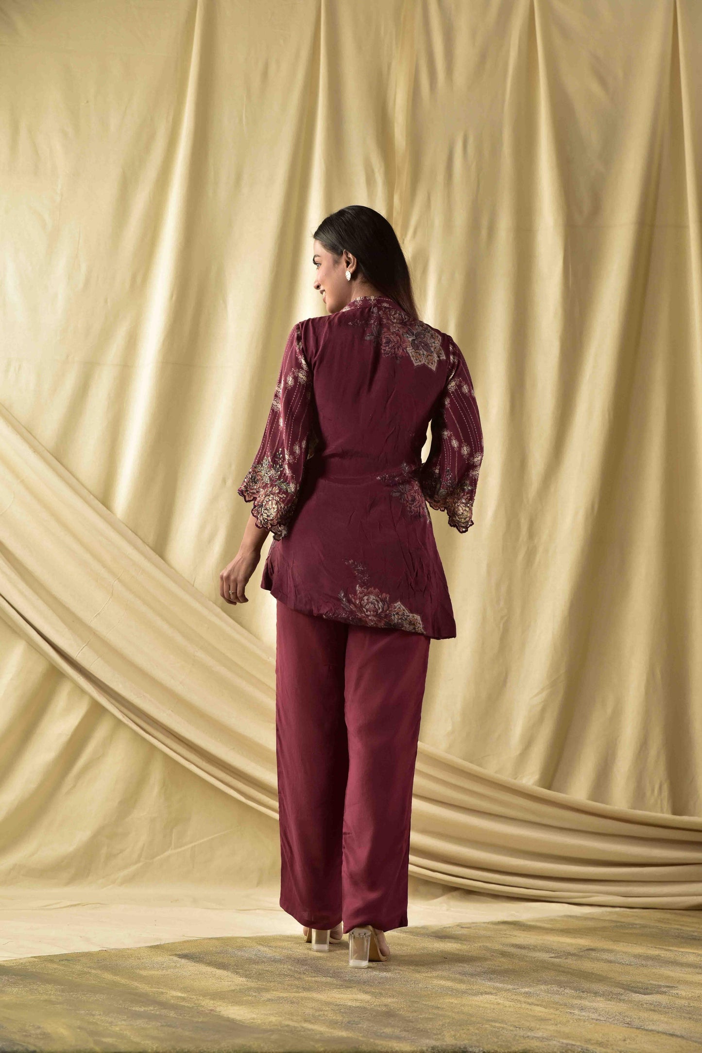 Mauve  Floral Co-ord Set