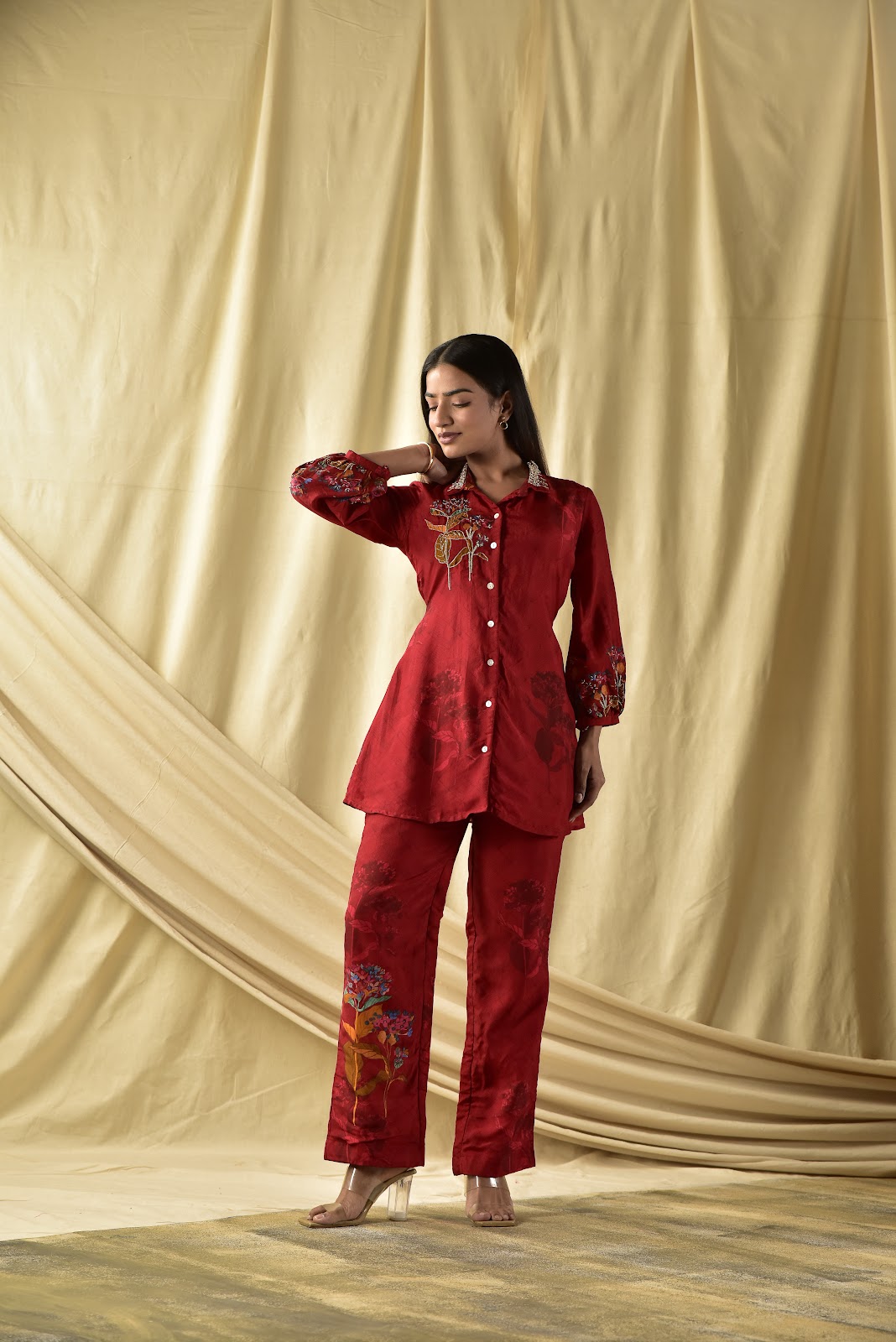 Cherry Red temptation Co-ord Set